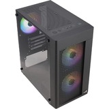 Aerocool Hexform G-BK-V2 , Tower-Gehäuse schwarz, Tempered Glass