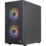 Aerocool Hexform G-BK-V2 , Tower-Gehäuse schwarz, Tempered Glass