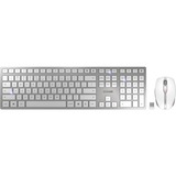 CHERRY DW 9100 SLIM, Desktop-Set weiß/silber, EU-Layout (QWERTY), Cherry SX-Scherentechnologie