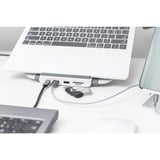 Digitus Variabler Laptopständer weiß/silber, USB-C, HDMI, VGA