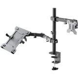 goobay Monitorhalterung mit Laptop-Arm Flex schwarz, für Monitore von 13" - 32" (33 - 81cm)