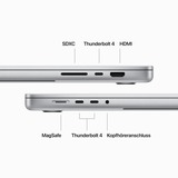 Apple MacBook Pro (16") 2023 CTO, Notebook silber, M3 Max 30-Core GPU, macOS, Amerikanisch, 41.1 cm (16.2 Zoll) & 120 Hz Display, 1 TB SSD