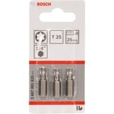 Bosch Schrauberbit Extra-Hart, T25, 25mm, 3 Stück 