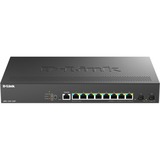 D-Link DMS-1250-10SP/E, Switch schwarz, 240W PoE Budget