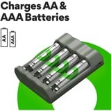 GP Batteries USB Akkuladegerät B441, mit 4 Ladeslots grau, inkl. 4x GP Akkus AAA 850mAh