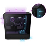 NZXT H5 Elite All Black, Tower-Gehäuse schwarz, Tempered Glass