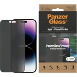 PanzerGlass Ultra Wide Fit Privacy Bildschirmschutz, Schutzfolie transparent, iPhone 14 Pro Max