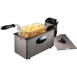 Bestron Cool Zone Fritteuse AF357A grau/schwarz, 2.000 Watt, Ölbehälter 3,5 Liter