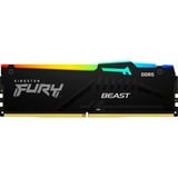 Kingston FURY DIMM 16 GB DDR5-6400, Arbeitsspeicher schwarz, KF564C32BBEA-16, FURY Beast RGB, INTEL XMP, AMD EXPO