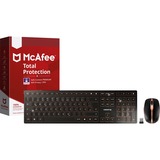 CHERRY DW 9100 SLIM + McAfee Bundle, Desktop-Set schwarz/bronze, DE-Layout, Cherry SX-Scherentechnologie