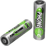 Ansmann 800mAh DECT, Akku silber, 2x AA (Mignon)