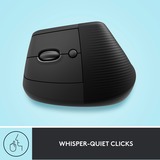 Logitech Lift, Maus graphit/schwarz, für Linkshänder, Logi Bolt, Bluetooth, Windows/macOS/iPadOS