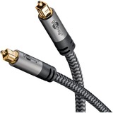 goobay Plus Toslink-Kabel schwarz/silber, 3 Meter