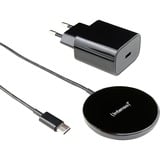 Intenso Magnetic Wireless Charger MB1, Ladestation schwarz, für iPhones mit MagSafe