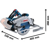 Bosch Akku-Handkreissäge BITURBO GKS 18V-68 GC Professional blau, 2x Akku ProCORE18V 5,5Ah, L-BOXX