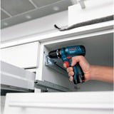 Bosch Akku-Schlagbohrschrauber GSB 12V-15 Professional, 12 Volt blau/schwarz, Li-Ionen Akku 2,0Ah, Li-Ionen Akku 4,0Ah, Bohrer- & Bit-Set