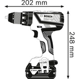 Bosch Akku-Schlagbohrschrauber GSB 18V-28 Professional solo, 18Volt blau/schwarz, ohne Akku und Ladegerät, in L-BOXX