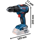 Bosch Akku-Schlagbohrschrauber GSB 18V-55 Professional solo, 18Volt blau/schwarz, ohne Akku und Ladegerät, in L-BOXX