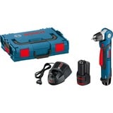 Bosch Akku-Winkelbohrschrauber GWB 12V-10 Professional, 12Volt blau/schwarz, 2x Li-Ionen Akku 2,0Ah, in L-BOXX