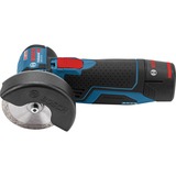 Bosch Akku-Winkelschleifer GWS 12V-76 Professional, 12Volt blau/schwarz, 2x Li-Ionen Akku 3,0Ah, in L-BOXX