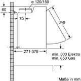 Bosch DEM63AC00 Serie 2, Dunstabzugshaube silber