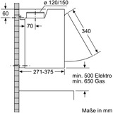 Bosch DEM66AC00 Serie 2, Dunstabzugshaube silber