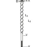 Bosch Hammerbohrer SDS-max-7, Ø 15mm Arbeitslänge 400mm