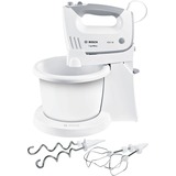 Bosch Handmixer ErgoMixx standn'bowl MFQ36460 weiß/grau, 450 Watt, mit Schüssel und Geräteständer