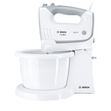 Bosch Handmixer ErgoMixx standn'bowl MFQ36460 weiß/grau, 450 Watt, mit Schüssel und Geräteständer