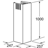 Bosch Kaminverlängerung DHZ1225 edelstahl, 1000 mm