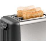 Bosch Kompakt-Toaster DesignLine TAT3P420DE edelstahl/schwarz, 970 Watt, für 2 Scheiben Toast