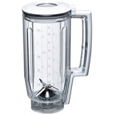 Bosch Mixeraufsatz MUZ5MX1, Kunststoff weiß/transparent, 1,25 Liter, für Küchenmaschine MUM Serie 2, MUM Serie 4, MUM5