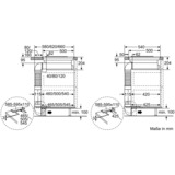 Bosch PKM845F11E Serie | 6, Autarkes Kochfeld schwarz/edelstahl, mit integriertem Dunstabzug