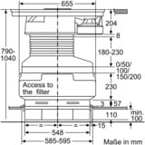 Bosch PKM845F11E Serie | 6, Autarkes Kochfeld schwarz/edelstahl, mit integriertem Dunstabzug