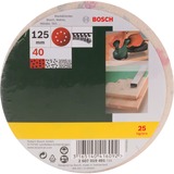 Bosch Schleifblatt-Set Exzenter, Ø 125mm, K40 25 Stück, für Exzenterschleifer