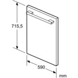 Bosch Türfront KUZ20SX0, Türverkleidung edelstahl