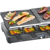 Clatronic 2-in-1 Raclette-Grill RG 3518 schwarz/edelstahl