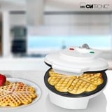 Clatronic Waffelautomat WA 3491, Waffeleisen weiß, 1.200 Watt