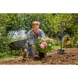 GARDENA ErgoLine Teleskop-Spaten grau/türkis, Länge 106cm - 126cm