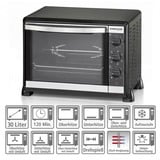 Rommelsbacher Back & Grill Ofen mit Umluft BG 1550, Mini-Backofen schwarz, Retail