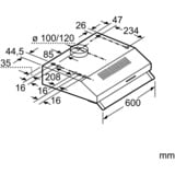 Siemens LU62LFA21 iQ100, Dunstabzugshaube weiß