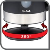 Tefal KO 3308, Wasserkocher edelstahl/schwarz, 1,7 Liter