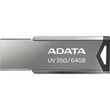 ADATA UV350 64 GB, USB-Stick silber, USB-A 3.2 Gen 1, Retail