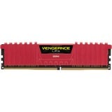 Corsair DIMM 8 GB DDR4-2400  , Arbeitsspeicher rot, CMK8GX4M1A2400C16R, Vengeance LPX, INTEL XMP