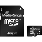 MediaRange 16 GB microSDHC, Speicherkarte schwarz, Class 10