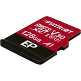 Patriot EP 128 GB microSDXC, Speicherkarte schwarz/rot, UHS-I U3, Class 10, V30, A1