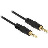 DeLOCK Audiokabel Klinke 3,5mm 4Pin > 3,5mm Stecker 4Pin schwarz, 50 cm