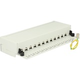 DeLOCK Patchpanel 12P Port Cat.6 grau