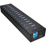 ICY BOX IB-AC6113, USB-Hub schwarz, 13x USB 3.0, inkl. Ladeanschluss