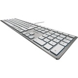 CHERRY KC 6000 SLIM FOR MAC, Tastatur silber/weiß, DE-Layout, Cherry SX-Scherentechnologie